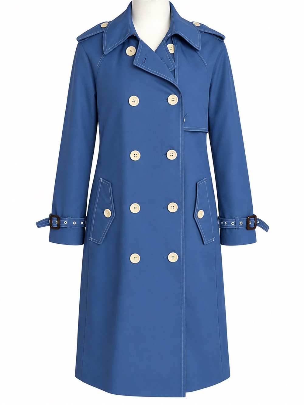 J.Crew NWT Relaxed Shiny Nylon Trench Coat Blue 2P CD421 $328